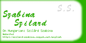szabina szilard business card