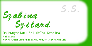 szabina szilard business card